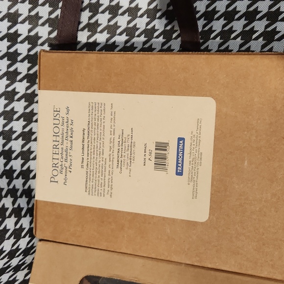 Tramontina Porterhouse Steak Knife Set Stainless Steel Edge w/ Riveted Polywood - Picture 3 of 3